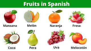35 Fruit Names in Spanish.Learn Spanish Vocabulary. Las Frutas.