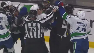 Scrum Ensues After Anze Kopitar Crashes Into Jaroslav Halak