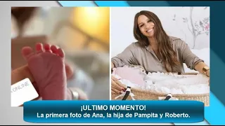 Nació Ana, la hija de Pampita y Roberto! Mirá su primera foto a horas de haber nacido.