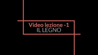 #1 Lezione - IL LEGNO