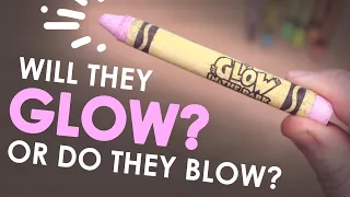 DO THEY WORK?! - Trying Glow in the Dark Crayons