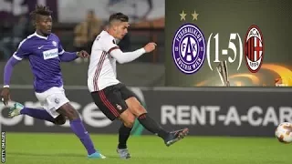 ac milan vs fk austria vienna 1 - 5 [Europa League] 14 Sep 2017 All Goals Highlights