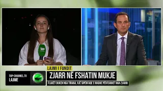 Top Channel/ Zjarr në Mukje! Flakët duken nga Tirana, një sipërfaqe e madhe përfshihet nga zjarri