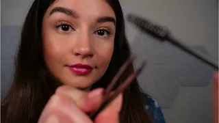 ASMR I DO YOUR EYEBROWS *Personal Attention, Layered, Brushing*