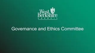 Governance and Ethics Committee - Monday 20 March  2023