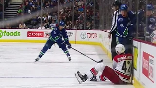 Gotta See It: Virtanen gets away with slamming Nordstrom’s head into boards