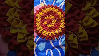 door mat  flower #door mat using saree design #door mat new design #kavita sahani craft creation