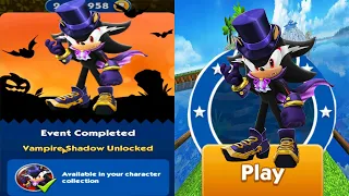 Live - Sonic Dash - Vampire Shadow Character Unlocked Halloween Update is Here !!! Gameplay