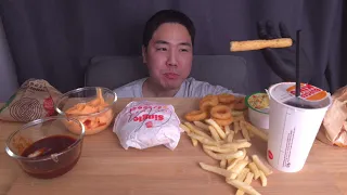 버거킹 햄버거 & 감자튀김  & 사이드 먹방! ASMR MUKBANG | BURGERKING'S BURGERS & FRENCH FRIES & SIDE DISHS EATING