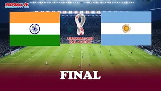 INDIA vs ARGENTINA - Final FIFA World Cup 2022 - PES 2021 - Full Match & All Goals - Gameplay PC