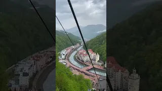 Ascent to the mountains by cable car #respect #shorts #sochi #russia #mountains #citybythesea