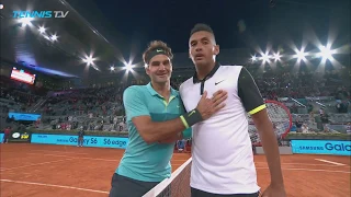 Federer vs Kyrgios: Highlights from First Ever Match at Madrid 2015