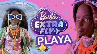 ¡EXTRA COLORIDA! 😍 | Muñeca Barbie Extra Fly de playa ¡Unboxing y revisión! 🌺🌊🌴