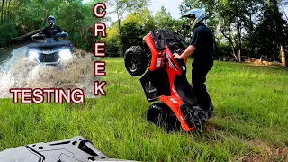 New Gen CFORCE 500 vs 600 Creek Riding Full Send Action