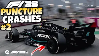 F1 23 PUNCTURE CRASHES #2