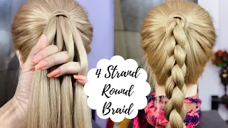 HOW TO - 4 STRAND ROUND BRAID हिंदी में