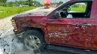 CRASH CAUSED BY UNAWARE PICKUP TRUCK