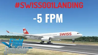 #swiss001landing | Airbus A330 THE PERFECT LANDING in Cologne Bonn | MSFS2020