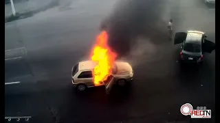 Queman vehículos tras enfrentamiento en carretera Saltillo, Zapopan, Jalisco.