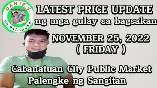 Presyo ng mga gulay sa bagsakan ng Cabanatuan City Public Market Nov 25, 2022 Friday