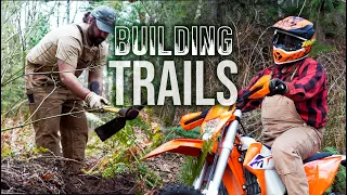 BUILDING HUGE TRAILS THROUGH OUR WOODS | HIKING & DIRT BIKE TRAILS