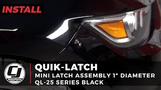 S550 Mustang Install: Quik-Latch Black QL-25 Series 1" Diameter Mini Latch Assembly