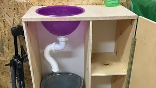 Тумба с раковиной в гараж своими руками, plywood sink diy