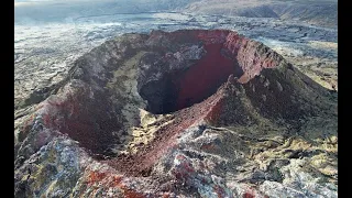 Fagradalsfjall volcano (2021 crater) - Iceland - 4K