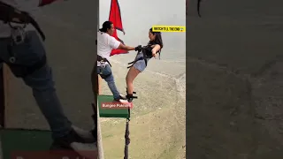 Brave Nepali Girl Bungee Jump😱😱 Pokhara Nepal 🇳🇵 #shorts