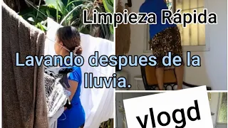 vlogs/Limpieza/Rápida/ Lavando de pues de la lluvia🤭🇩🇴.