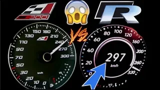 Winner is : Seat Leon Cupra 300 HP vs VW Golf R 310 HP- Acceleration #RollingRace 0 -250 km/h