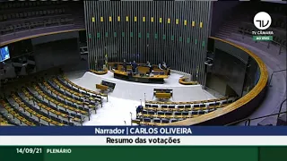 Plenário - Resumo do dia - Veja como foi - 14/09/2021