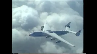 AN-225 Mriya rose into the sky firstly