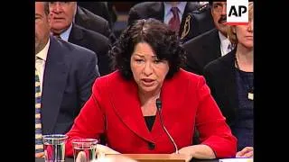 Supreme Court nominee Sonia Sotomayor has told the Senate Judiciary Committee that she believes it's