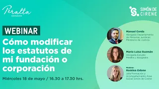 Webinar: Cómo modificar los estatutos de mi fundación o corporación