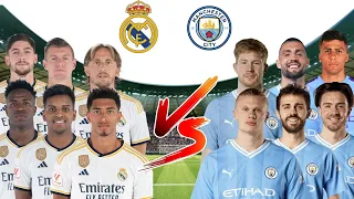 Real Madrid 2024🆚Manchester City 2024🔥Footballer Comparisons (Vini Jr Bellingham Haaland De Bruyne)🔥