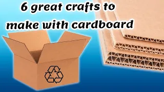6 Great IDEAS to MAKE with cardboard ⭐️Easy and useful CRAFTS 🌷 creative recycling