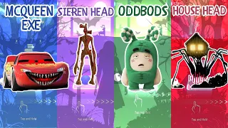 Monster vs Oddbods - McQueen vs SierenHead vs Oddbods vs HouseHead   CoffinDance Battle - Tiles Hop