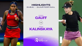 Coco Gauff vs. Anna Kalinskaya | 2024 Dubai Quarterfinal | WTA Match Highlights