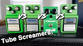 Tube Screamer Shootout | Ibanez TS9 vs Maxon OD-9 vs Maxon OD808 vs Fortin-Modded Maxon FAOD9