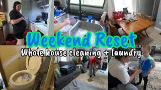 WHOLE HOUSE CLEAN WITH ME | Weekend Reset | Laundry | Speed Cleaning Motivation | Mobile Home Living