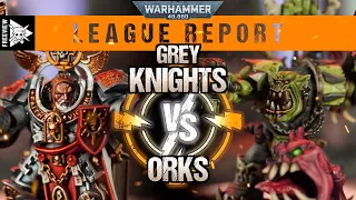 Grey Knights vs Orks 2000pts | Warhammer 40,000 League Report