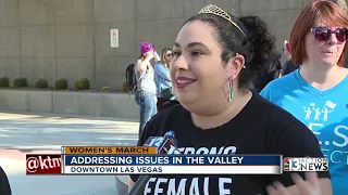 Women in Las Vegas march for women's rights