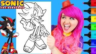 Coloring Shadow Sonic The Hedgehog Sega Coloring Page Prismacolor Markers | KiMMi THE CLOWN