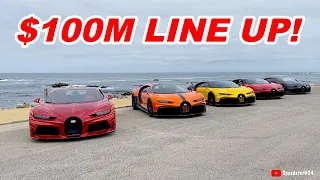 INSANE x8 Bugatti Chiron Super Sport/Pur Sport Line Up! Start Up & Driving Sound