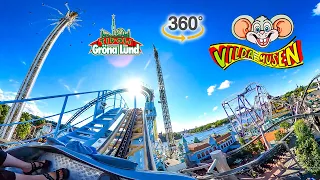 VR 360 Vilda Musen (The Wild Mouse) Roller Coaster On Ride POV Gröna Lund Sweden 2023 08 13