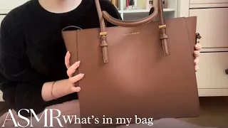 ASMR| What’s in my bag | tapping+scratching| whispered rambling