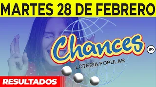 Sorteo Loteria popular Chances del martes 28 de febrero del 2023