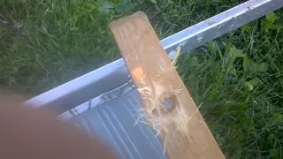 making hole on wood by pressure washer