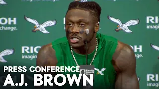 Postgame Press Conference: A.J. Brown | Miami Dolphins vs Philadelphia Eagles